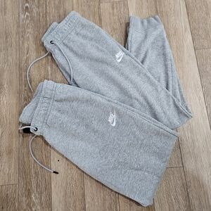 Nike gray sweatpants size small mid rise fleece joggers set of 2